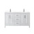 Wyndham WCV252560DWHWCUNSMXX Daria 60 Inch Double Bathroom Vanity in White, White Cultured Marble Countertop, Undermount Square Sinks, No Mirror