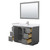 Wyndham WCF292948SKGWCUNSM46 Miranda 48 Inch Single Bathroom Vanity in Dark Gray, White Cultured Marble Countertop, Undermount Square Sink, Brushed Nickel Trim, 46 Inch Mirror