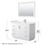Wyndham WCF292948SWHC2UNSM46 Miranda 48 Inch Single Bathroom Vanity in White, Light-Vein Carrara Cultured Marble Countertop, Undermount Square Sink, Brushed Nickel Trim, 46 Inch Mirror