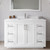 Wyndham WCF292948SWHWCUNSM46 Miranda 48 Inch Single Bathroom Vanity in White, White Cultured Marble Countertop, Undermount Square Sink, Brushed Nickel Trim, 46 Inch Mirror