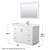 Wyndham WCF292948SWHWCUNSM46 Miranda 48 Inch Single Bathroom Vanity in White, White Cultured Marble Countertop, Undermount Square Sink, Brushed Nickel Trim, 46 Inch Mirror