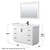 Wyndham WCF292948SWBWCUNSM46 Miranda 48 Inch Single Bathroom Vanity in White, White Cultured Marble Countertop, Undermount Square Sink, Matte Black Trim, 46 Inch Mirror