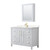 Wyndham WCV252548SWGC2UNSMED Daria 48 Inch Single Bathroom Vanity in White, Light-Vein Carrara Cultured Marble Countertop, Undermount Square Sink, Medicine Cabinet, Brushed Gold Trim