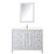 Wyndham WCV252548SWGC2UNSMED Daria 48 Inch Single Bathroom Vanity in White, Light-Vein Carrara Cultured Marble Countertop, Undermount Square Sink, Medicine Cabinet, Brushed Gold Trim