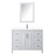 Wyndham WCV252548SWHWCUNSMED Daria 48 Inch Single Bathroom Vanity in White, White Cultured Marble Countertop, Undermount Square Sink, Medicine Cabinet