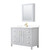 Wyndham WCV252548SWGWCUNSMED Daria 48 Inch Single Bathroom Vanity in White, White Cultured Marble Countertop, Undermount Square Sink, Medicine Cabinet, Brushed Gold Trim