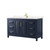 Wyndham WCV252560SBLC2UNSMXX Daria 60 Inch Single Bathroom Vanity in Dark Blue, Light-Vein Carrara Cultured Marble Countertop, Undermount Square Sink, No Mirror