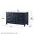 Wyndham WCV252560SBLC2UNSMXX Daria 60 Inch Single Bathroom Vanity in Dark Blue, Light-Vein Carrara Cultured Marble Countertop, Undermount Square Sink, No Mirror