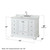 Wyndham WCS202048SWHCMUNSMED Deborah 48 Inch Single Bathroom Vanity in White, White Carrara Marble Countertop, Undermount Square Sink, and Medicine Cabinet
