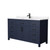 Wyndham WCG242460SBBCCUNSMXX Beckett 60 Inch Single Bathroom Vanity in Dark Blue, Carrara Cultured Marble Countertop, Undermount Square Sink, Matte Black Trim