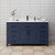 Wyndham WCG242460SBBCCUNSMXX Beckett 60 Inch Single Bathroom Vanity in Dark Blue, Carrara Cultured Marble Countertop, Undermount Square Sink, Matte Black Trim