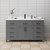 Wyndham WCG242460SGBWCUNSMXX Beckett 60 Inch Single Bathroom Vanity in Dark Gray, White Cultured Marble Countertop, Undermount Square Sink, Matte Black Trim