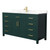 Wyndham WCG242460SGDCCUNSMXX Beckett 60 Inch Single Bathroom Vanity in Green, Carrara Cultured Marble Countertop, Undermount Square Sink, Brushed Gold Trim