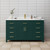 Wyndham WCG242460SGDCCUNSMXX Beckett 60 Inch Single Bathroom Vanity in Green, Carrara Cultured Marble Countertop, Undermount Square Sink, Brushed Gold Trim