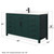Wyndham WCG242460SGKCCUNSMXX Beckett 60 Inch Single Bathroom Vanity in Green, Carrara Cultured Marble Countertop, Undermount Square Sink, Matte Black Trim