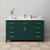 Wyndham WCG242460SGDWCUNSMXX Beckett 60 Inch Single Bathroom Vanity in Green, White Cultured Marble Countertop, Undermount Square Sink, Brushed Gold Trim