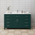 Wyndham WCG242460SGEWCUNSMXX Beckett 60 Inch Single Bathroom Vanity in Green, White Cultured Marble Countertop, Undermount Square Sink, Brushed Nickel Trim
