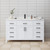 Wyndham WCG242460SWBCCUNSMXX Beckett 60 Inch Single Bathroom Vanity in White, Carrara Cultured Marble Countertop, Undermount Square Sink, Matte Black Trim