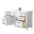 Wyndham WCG242460SWBCCUNSMXX Beckett 60 Inch Single Bathroom Vanity in White, Carrara Cultured Marble Countertop, Undermount Square Sink, Matte Black Trim