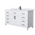 Wyndham WCG242460SWBWCUNSMXX Beckett 60 Inch Single Bathroom Vanity in White, White Cultured Marble Countertop, Undermount Square Sink, Matte Black Trim