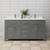 Wyndham WCG242466DGGCCUNSMXX Beckett 66 Inch Double Bathroom Vanity in Dark Gray, Carrara Cultured Marble Countertop, Undermount Square Sinks, Brushed Gold Trim