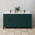 Wyndham WCG242466DGKCCUNSMXX Beckett 66 Inch Double Bathroom Vanity in Green, Carrara Cultured Marble Countertop, Undermount Square Sinks, Matte Black Trim