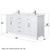 Wyndham WCG242466DWHCCUNSMXX Beckett 66 Inch Double Bathroom Vanity in White, Carrara Cultured Marble Countertop, Undermount Square Sinks, No Mirror