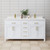 Wyndham WCG242466DWGWCUNSMXX Beckett 66 Inch Double Bathroom Vanity in White, White Cultured Marble Countertop, Undermount Square Sinks, Brushed Gold Trim