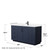 Wyndham WCF292960SBBC2UNSMXX Miranda 60 Inch Single Bathroom Vanity in Dark Blue, Light-Vein Carrara Cultured Marble Countertop, Undermount Square Sink, Matte Black Trim