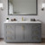 Wyndham WCF292960SGGC2UNSMXX Miranda 60 Inch Single Bathroom Vanity in Dark Gray, Light-Vein Carrara Cultured Marble Countertop, Undermount Square Sink, Brushed Gold Trim