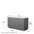 Wyndham WCF292960SGGC2UNSMXX Miranda 60 Inch Single Bathroom Vanity in Dark Gray, Light-Vein Carrara Cultured Marble Countertop, Undermount Square Sink, Brushed Gold Trim