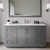 Wyndham WCF292960SKGC2UNSMXX Miranda 60 Inch Single Bathroom Vanity in Dark Gray, Light-Vein Carrara Cultured Marble Countertop, Undermount Square Sink, Brushed Nickel Trim