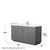 Wyndham WCF292960SKGC2UNSMXX Miranda 60 Inch Single Bathroom Vanity in Dark Gray, Light-Vein Carrara Cultured Marble Countertop, Undermount Square Sink, Brushed Nickel Trim