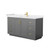 Wyndham WCF292960SGGWCUNSMXX Miranda 60 Inch Single Bathroom Vanity in Dark Gray, White Cultured Marble Countertop, Undermount Square Sink, Brushed Gold Trim
