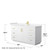 Wyndham WCF292960SWGC2UNSMXX Miranda 60 Inch Single Bathroom Vanity in White, Light-Vein Carrara Cultured Marble Countertop, Undermount Square Sink, Brushed Gold Trim