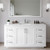 Wyndham WCF292960SWHC2UNSMXX Miranda 60 Inch Single Bathroom Vanity in White, Light-Vein Carrara Cultured Marble Countertop, Undermount Square Sink, Brushed Nickel Trim