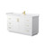 Wyndham WCF292960SWGWCUNSMXX Miranda 60 Inch Single Bathroom Vanity in White, White Cultured Marble Countertop, Undermount Square Sink, Brushed Gold Trim