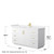 Wyndham WCF292960SWGWCUNSMXX Miranda 60 Inch Single Bathroom Vanity in White, White Cultured Marble Countertop, Undermount Square Sink, Brushed Gold Trim