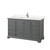 Wyndham WCS202060SKGC2UNSMXX Deborah 60 Inch Single Bathroom Vanity in Dark Gray, Light-Vein Carrara Cultured Marble Countertop, Undermount Square Sink, No Mirror