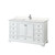 Wyndham WCS202060SWHC2UNSMXX Deborah 60 Inch Single Bathroom Vanity in White, Light-Vein Carrara Cultured Marble Countertop, Undermount Square Sink, No Mirror
