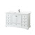 Wyndham WCS202060SWHWCUNSMXX Deborah 60 Inch Single Bathroom Vanity in White, White Cultured Marble Countertop, Undermount Square Sink, No Mirror