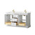 Wyndham WCV232360DWGC2UNSMXX Avery 60 Inch Double Bathroom Vanity in White, Light-Vein Carrara Cultured Marble Countertop, Undermount Square Sinks, Brushed Gold Trim