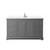 Wyndham WCV232360SKGWCUNSMXX Avery 60 Inch Single Bathroom Vanity in Dark Gray, White Cultured Marble Countertop, Undermount Square Sink, No Mirror