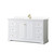 Wyndham WCV232360SWGWCUNSMXX Avery 60 Inch Single Bathroom Vanity in White, White Cultured Marble Countertop, Undermount Square Sink, Brushed Gold Trim