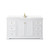 Wyndham WCV232360SWGWCUNSMXX Avery 60 Inch Single Bathroom Vanity in White, White Cultured Marble Countertop, Undermount Square Sink, Brushed Gold Trim