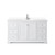 Wyndham WCV232360SWHWCUNSMXX Avery 60 Inch Single Bathroom Vanity in White, White Cultured Marble Countertop, Undermount Square Sink, No Mirror