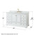 Wyndham WCS202060SWGCMUNOMXX Deborah 60 Inch Single Bathroom Vanity in White, White Carrara Marble Countertop, Undermount Oval Sink, Brushed Gold Trim, No Mirror