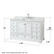 Wyndham WCS202060SWHCMUNSMXX Deborah 60 Inch Single Bathroom Vanity in White, White Carrara Marble Countertop, Undermount Square Sink, and No Mirror