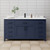 Wyndham WCG242466SBBWCUNSMXX Beckett 66 Inch Single Bathroom Vanity in Dark Blue, White Cultured Marble Countertop, Undermount Square Sink, Matte Black Trim