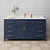 Wyndham WCG242466SBLWCUNSMXX Beckett 66 Inch Single Bathroom Vanity in Dark Blue, White Cultured Marble Countertop, Undermount Square Sink, No Mirror